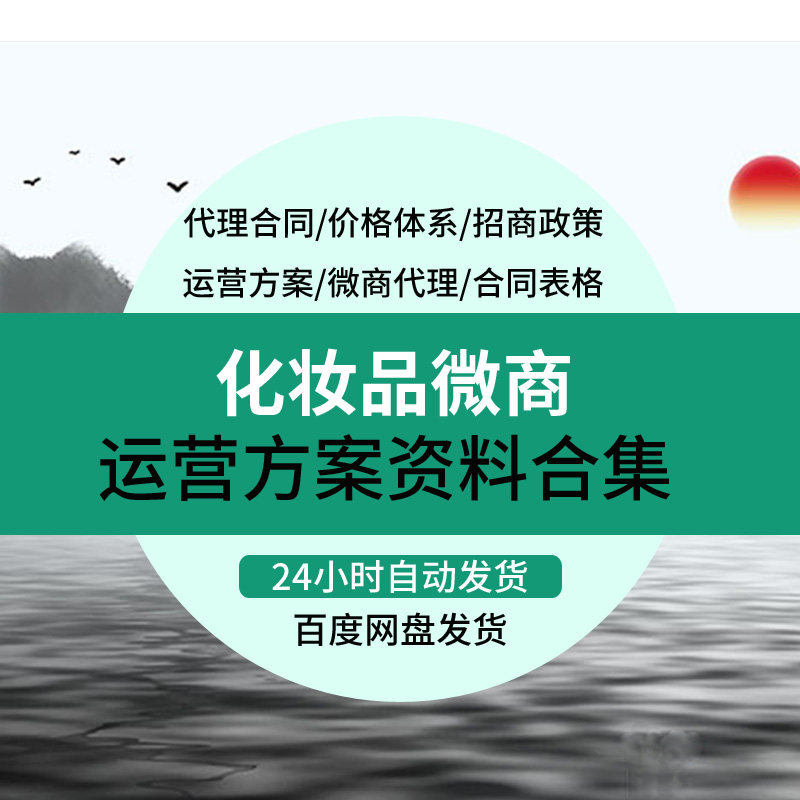 美容化妆品公司微商招商品牌运营方案政策合伙人价格体系制度品牌