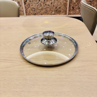 32cm 包邮 出口锅盖钢化玻璃奶锅蒸锅炒菜锅盖子耐高温带出气孔
