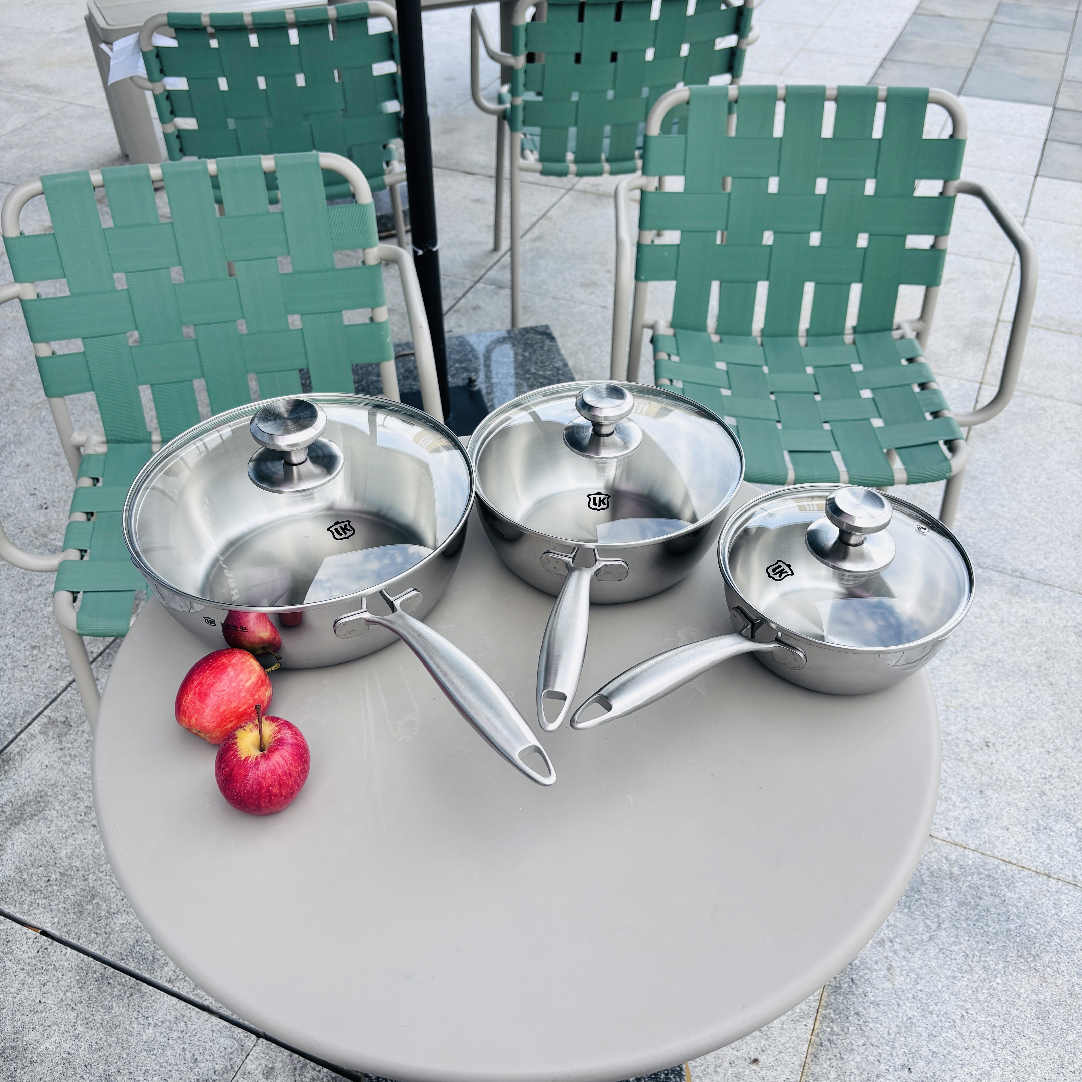 18/10不锈钢小炒锅雪平锅无涂层汤锅煎锅炒煮多用锅16/20/24cm