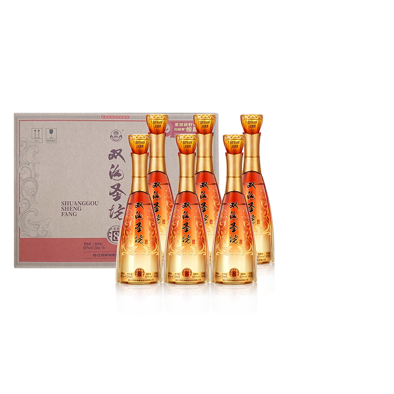 双沟圣坊(8) 42度(500mL+20mL)*6瓶整箱绵柔型纯粮白酒双沟珍宝坊图片