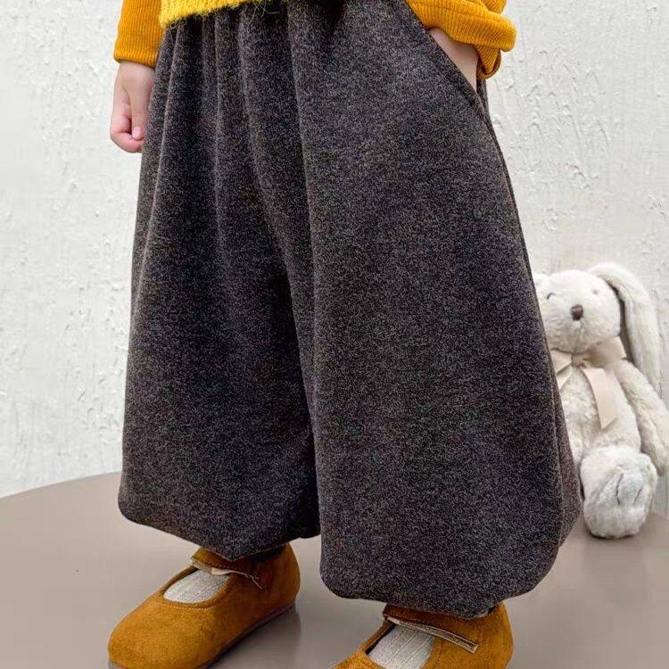儿童加绒裤子网红炸街宝宝加厚一体绒阔腿裤超洋气女童冬款灯笼裤,童装/婴儿装/亲子装,裤子,淘宝优惠券,粉丝福利购,淘宝优惠卷