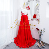 显瘦礼服舞台表演艺考声乐礼服 修身 悠洛姌演出服新款 国风河山长袖