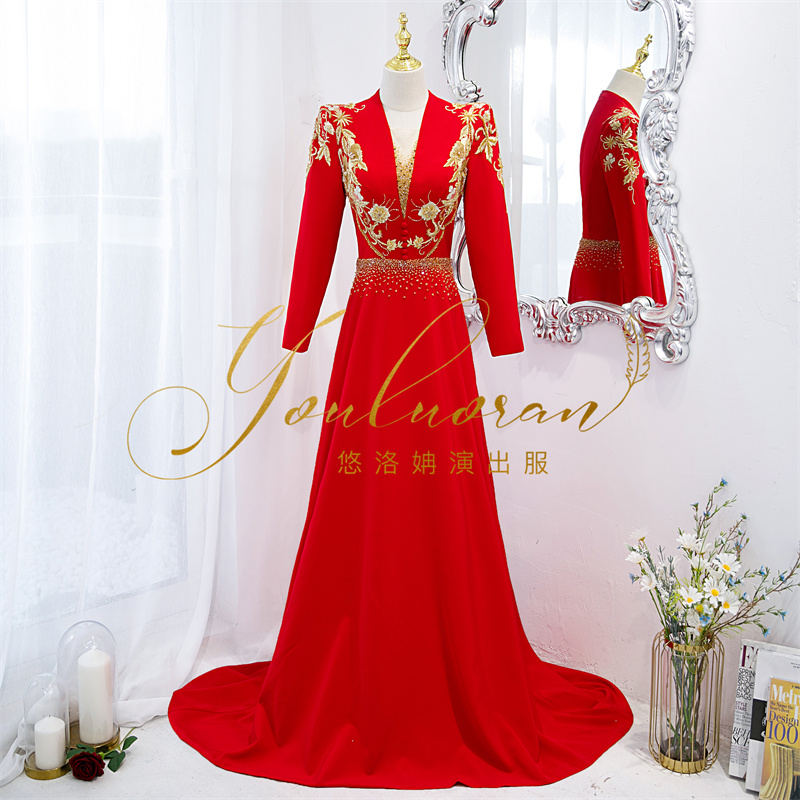 悠洛高端宴会礼服美声艺考轻奢