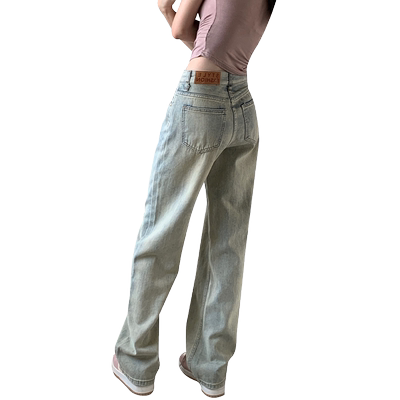 佩艳阔腿拖地裤垂感高腰窄版显瘦