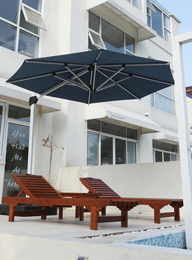 享晴2024新品美国sunbrella面料气压自动伞户外遮阳伞庭院太阳伞