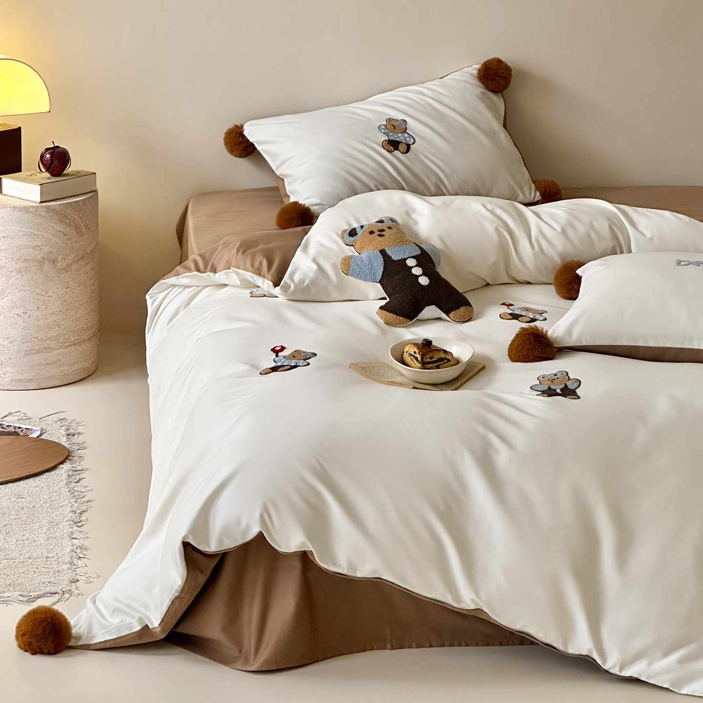 秋冬纯棉磨毛床上四件套