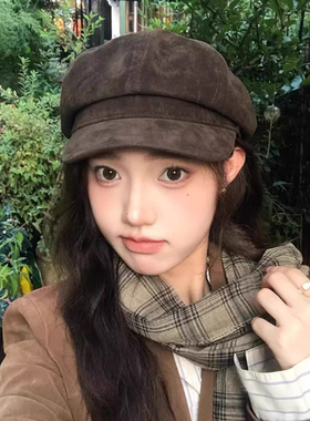 逛街八角帽报童帽女休闲宽檐秋冬