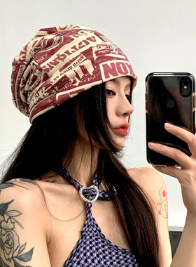 摩登年代怀旧报纸懒人美式头巾帽