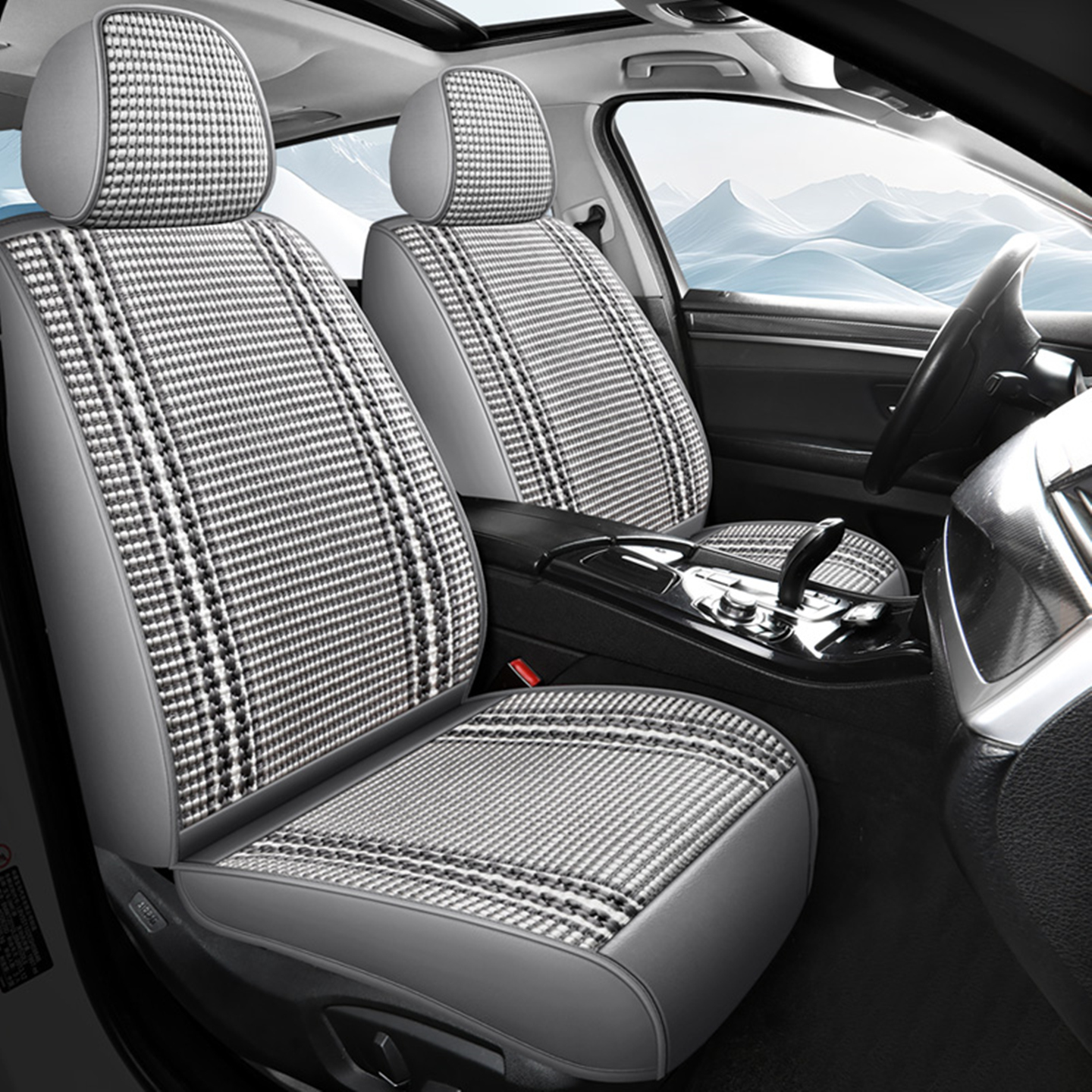 适用于福特福克斯福睿斯蒙迪欧锐际领睿冰丝汽车坐垫夏季全包座套