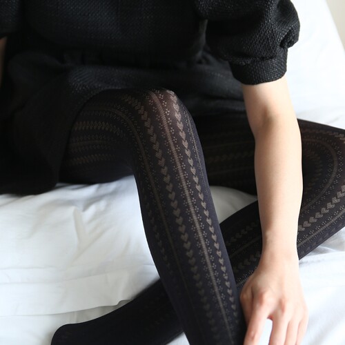 外贸日系春夏袜子心形提花