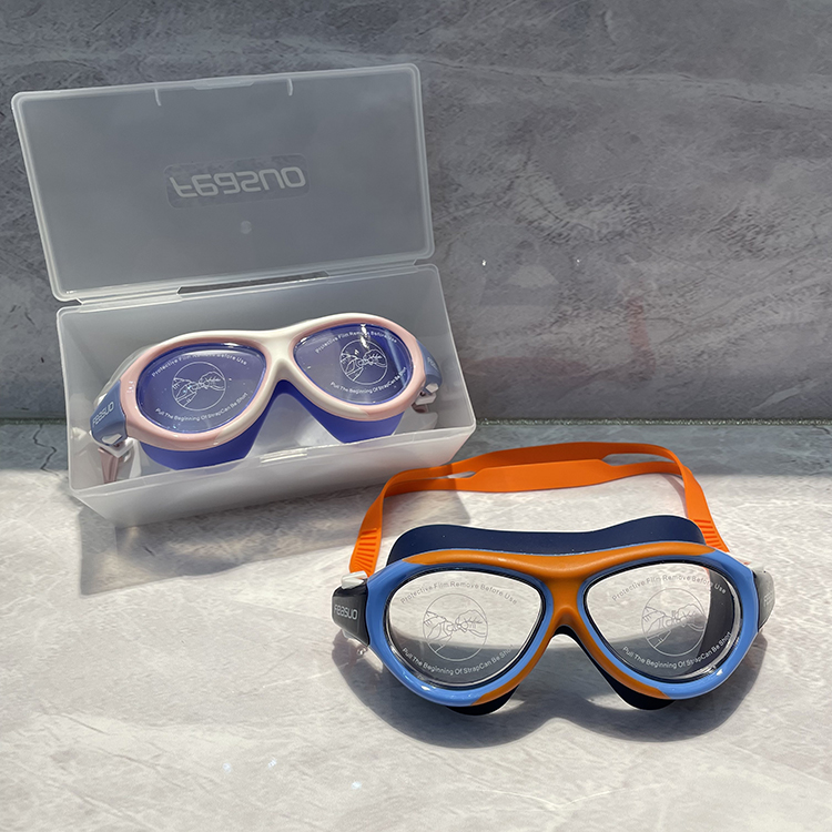 菲加索儿童平光游泳眼镜防水防雾