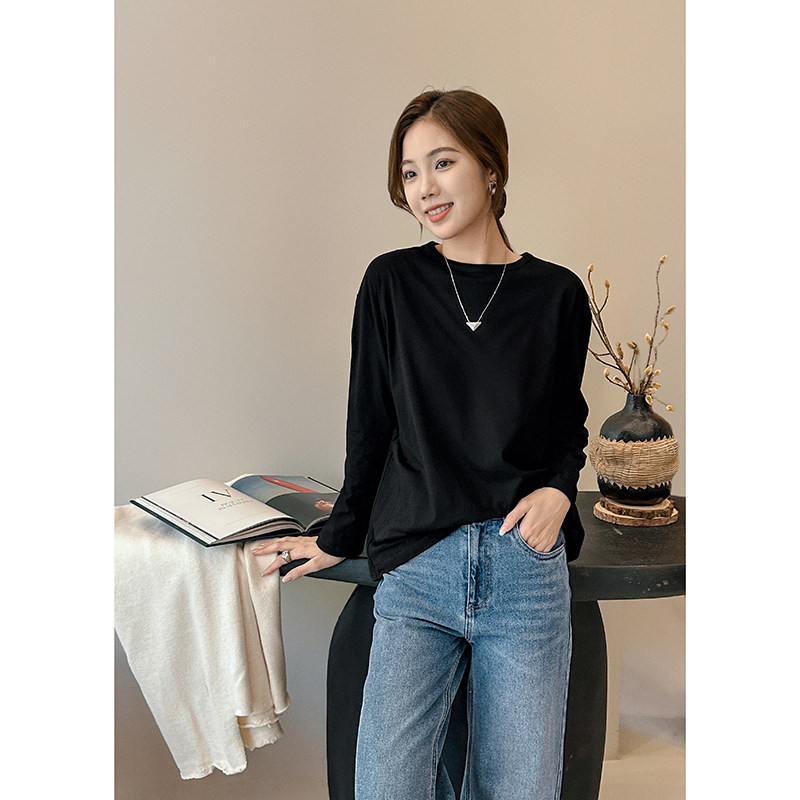 舒适百搭长袖T男女同款纯棉休闲简约基础上衣内外穿日常通勤皆可~,女装/女士精品,T恤,淘宝优惠券,粉丝福利购,淘宝优惠卷