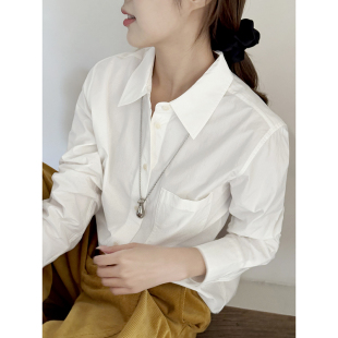 建筑线条棉感长袖 女面料透气挺括有质感剪裁利落立体修饰身形 衬衫
