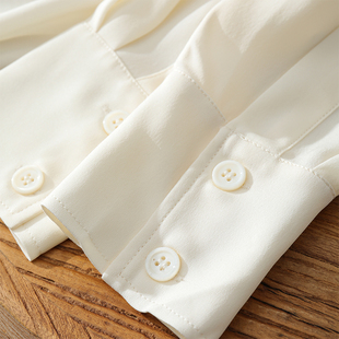 【风琴】22mm高端重乔真丝白衬衫设计感宽松百搭上衣女