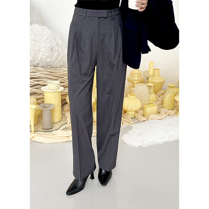 高腰西装裤垂坠面料抗皱直筒版型藏肉显瘦日常通勤也能穿得利落！,女装/女士精品,休闲裤,淘宝优惠券,粉丝福利购,淘宝优惠卷