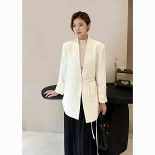 立领中国风羊毛西装 外套挺括有型不臃肿利落剪裁适配职场通勤日常