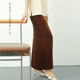 「工厂店」新中式 复古加密真丝绒垂坠半身裙2020秋冬款 后分割半裙