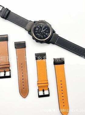 适配Garmin佳明fenix5X plus飞耐时快拆6X PRO MK1真皮休闲手表带