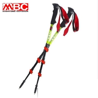 MBC M124Q khóa mới sợi carbon trekking cực bốn phần cầm thẳng khóa nhanh leo núi mía - Gậy / gậy 	bán gậy cho người mù