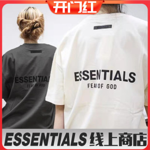 t恤男欧美情侣潮牌圆领宽松cleanfit半袖 FOG复线ESSENTIALS短袖 女