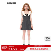 气质收腰短款 蕾虎时尚 无袖 荷叶领连衣裙经典 裙装 款 SHUSHUTONG