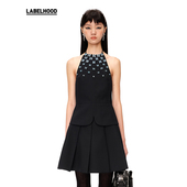 SALE SHUSHUTONG 蕾虎休闲简约挂脖修身 无袖 上衣背心女秋冬