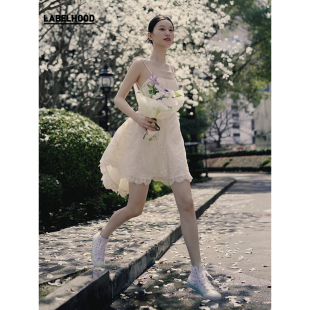 Tai×LABELHOOD 蕾虎联名款 吊带露背蕾丝连衣裙labelhood Peng