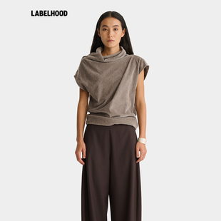 【SALE】【deepmoss】蕾虎不规则堆领丝绒百搭秋冬气质女装针织衫