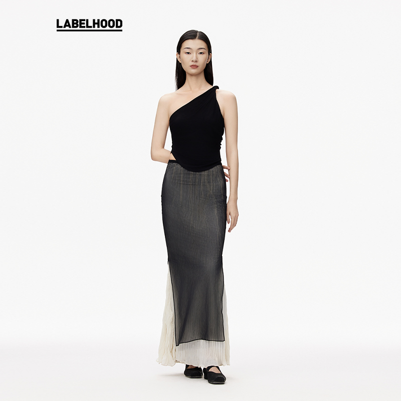 OUDEWAAG单肩纽结背心