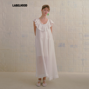 【MARCHEN】蕾虎秋冬流行邱园花会连衣裙无袖女装设计感时尚