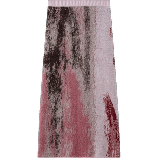 【Piacevole e】蕾虎设计感简约印花针织直筒半身裙labelhood秋冬