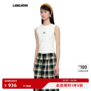 T恤百搭春夏气质女装 蕾虎潮流简约花边无袖 上衣 SHUSHUTONG