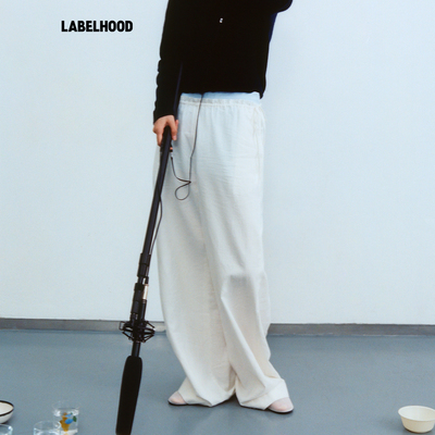 Labelhood系带直筒裤