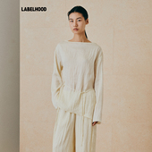 THE LAWN 蕾虎简约斜下摆肌理感上衣2026早春新款 女装 T恤