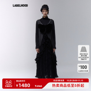 【Assignments】蕾虎潮流精品欧根纱连衣裙设计师秋季女装裙子