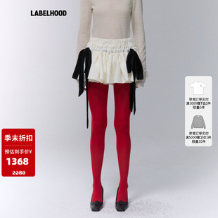 【SALE】【Assignments】蕾虎百搭蝴蝶结短裙设计师秋冬女裙子