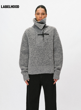 【Liegee】蕾虎潮流精品BOHO牛角扣高领毛衣2025秋冬新款女装上衣