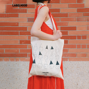 蕾虎兔子与狗狗小人生猫与鱼帆布包秋冬流行女 LABELHOOD