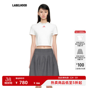 【SHUSHUTONG】蕾虎简约波浪花边领T恤2026春夏新款女装上衣