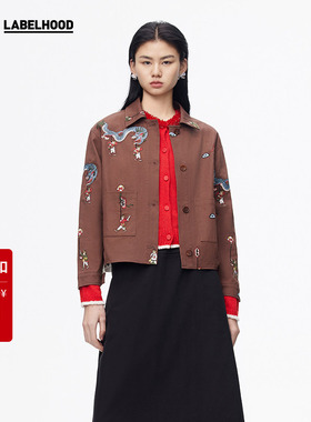 【SALE】【THE FLOCKS × LABELHOOD】蕾虎联名时尚龙纹刺绣夹克