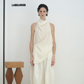 T恤 女装 LAMRONS 蕾虎简约潮流荡领挂脖上衣2026早春新款