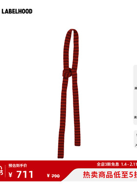 【YANYAN KNITS】蕾虎羊毛条纹超窄围巾2026早春新款女配饰