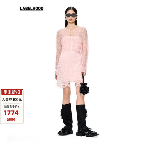 2023细针水母蕾丝连衣裙