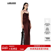 OUDE WAAG 蕾虎简约垂坠收腰露背吊带裙经典 款 连衣裙labelhood