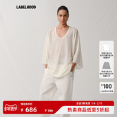 neck深U领宽松针织T恤秋冬流行明星同款 Liegee 蕾虎时尚