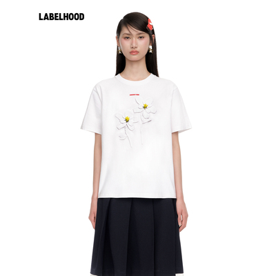 SHUSHUTONG手缝花朵T恤