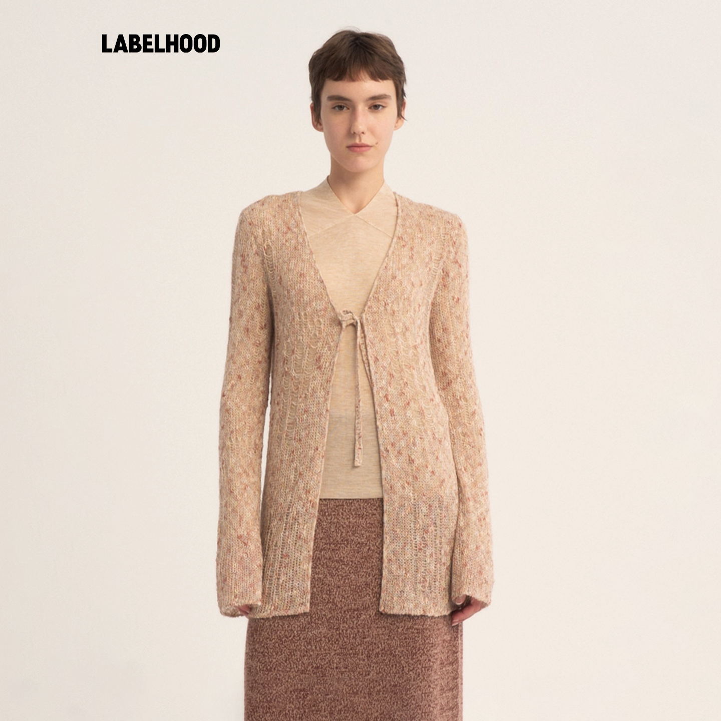 SWAYING花纱系带开衫