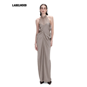 Oude waag 蕾虎高级真丝拼接垂坠连衣裙2026早春新款 女装 裙子