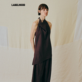 女装 T恤 蕾虎颈挂式 露背斜下摆上衣2026早春新款 THE LAWN