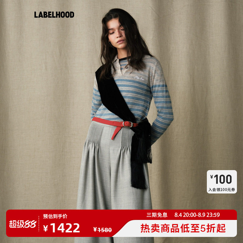【MARCHEN】蕾虎简约休闲百搭设计师夏季微妙情绪线条POLO衫女